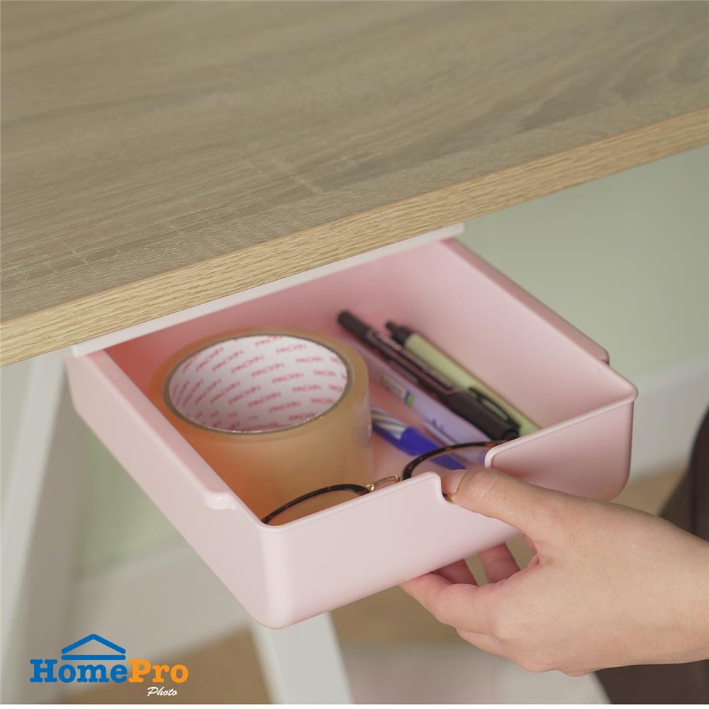 กล่องลิ้นชักใต้โต๊ะ STACKO SIZE L 33.5x23.5x8.5 ซม. สีชมพู