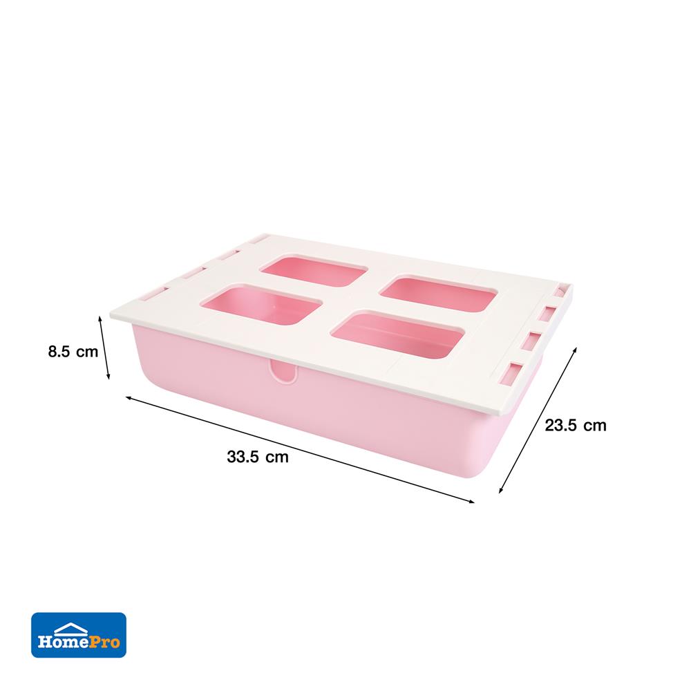 กล่องลิ้นชักใต้โต๊ะ STACKO SIZE L 33.5x23.5x8.5 ซม. สีชมพู