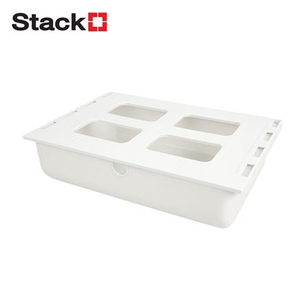 กล่องลิ้นชักใต้โต๊ะ STACKO SIZE L 33.5x23.5x8.5 ซม. สีขาว_0