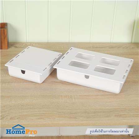 กล่องลิ้นชักใต้โต๊ะ STACKO SIZE L 33.5x23.5x8.5 ซม. สีขาว_6