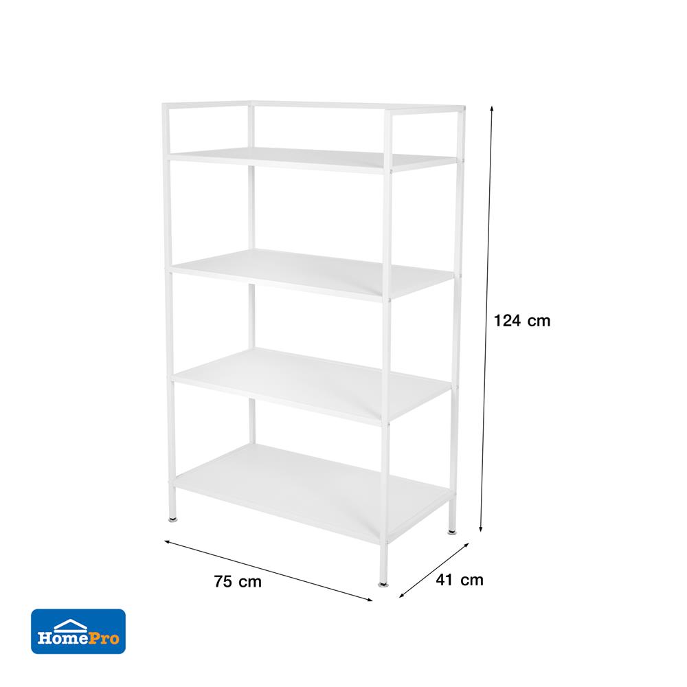 ชั้นวางของ 4 ชั้น STACKO ROBUSTE 75x41x124 ซม. สีขาว