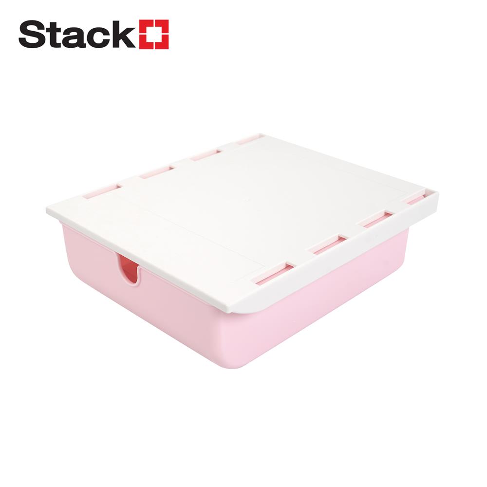 กล่องลิ้นชักใต้โต๊ะ STACKO SIZE S 23.5x19.8x7.1 ซม. สีชมพู_0