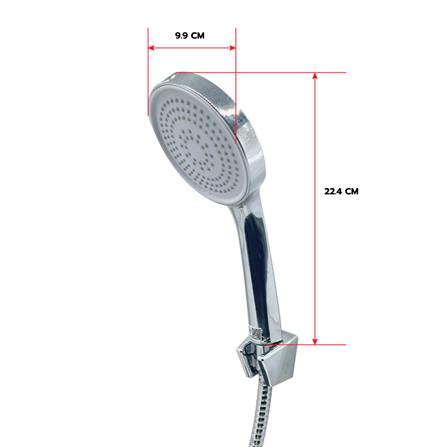 ชุดฝักบัวสายอ่อน LUZERN HS-3307 สีขาว-โครม_2