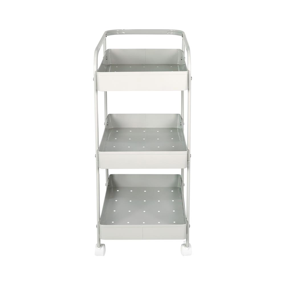 ชั้นวางของ 3 ชั้น มีล้อ STACKO META 32.5x47x74 ซม. สีเทา