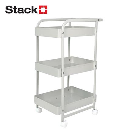 ชั้นวางของ 3 ชั้น มีล้อ STACKO META 32.5x47x74 ซม. สีเทา_0