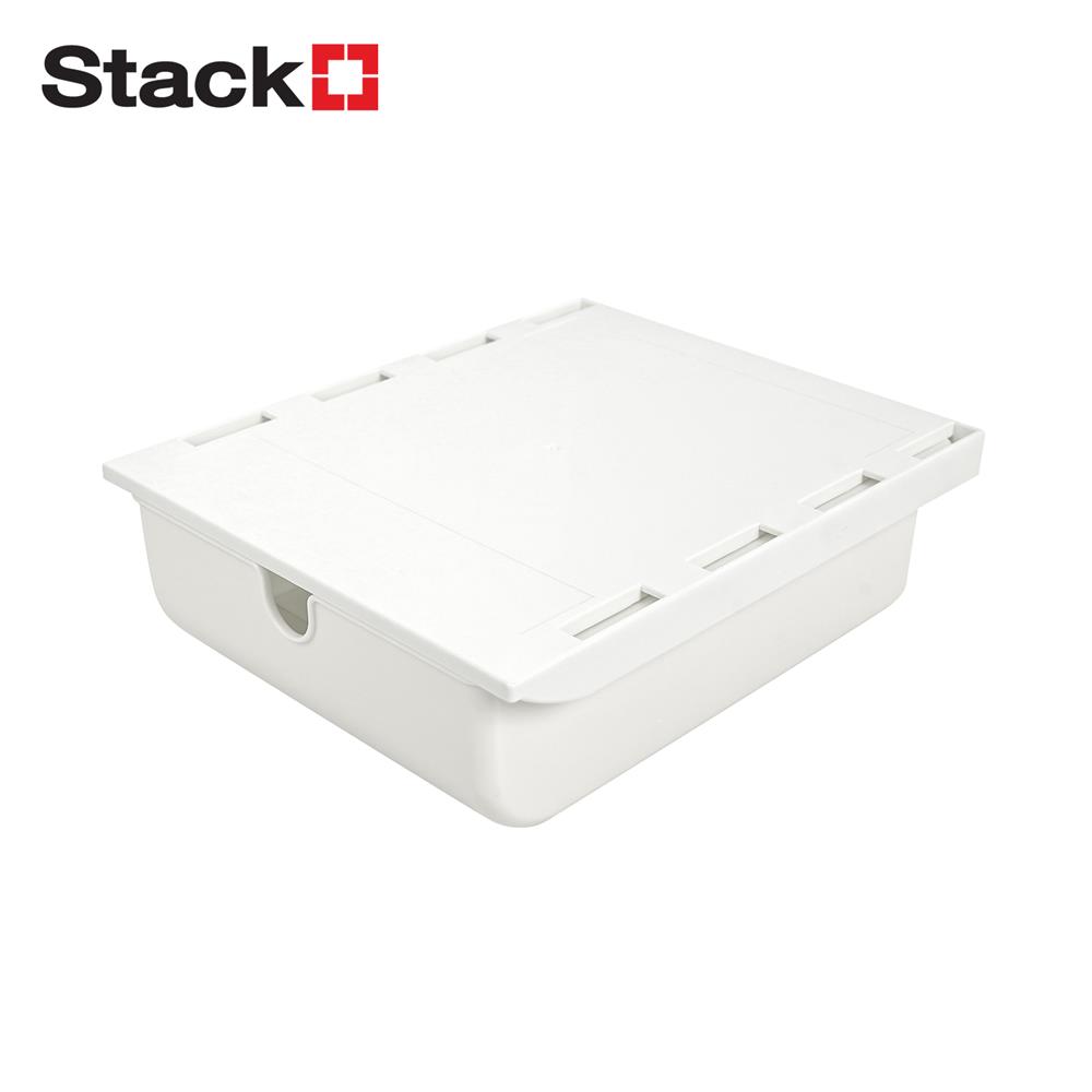 กล่องลิ้นชักใต้โต๊ะ STACKO SIZE S 23.5x19.8x7.1 ซม. สีขาว_0