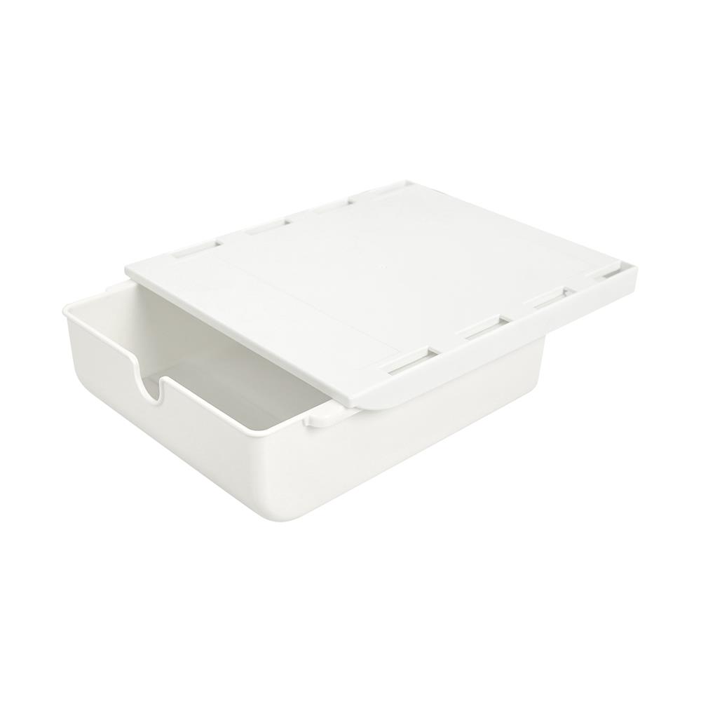 กล่องลิ้นชักใต้โต๊ะ STACKO SIZE S 23.5x19.8x7.1 ซม. สีขาว