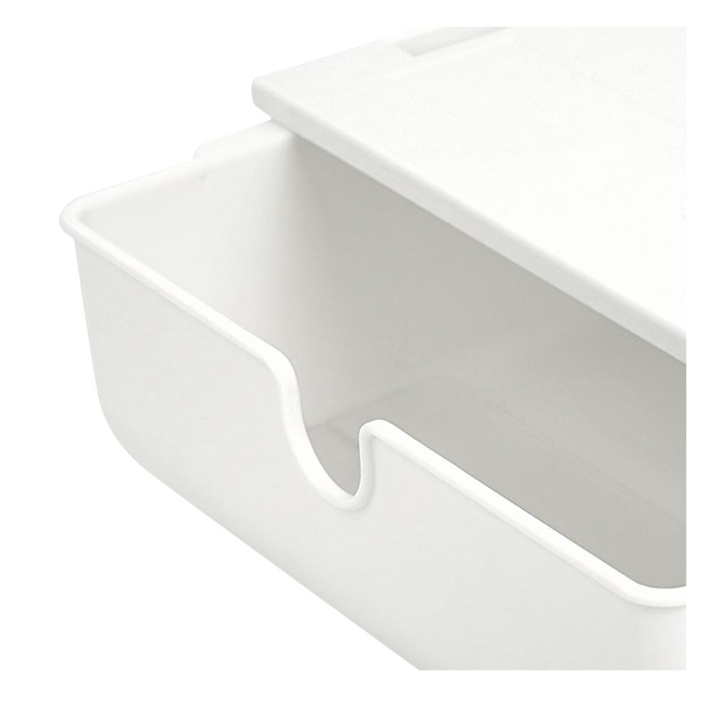 กล่องลิ้นชักใต้โต๊ะ STACKO SIZE S 23.5x19.8x7.1 ซม. สีขาว