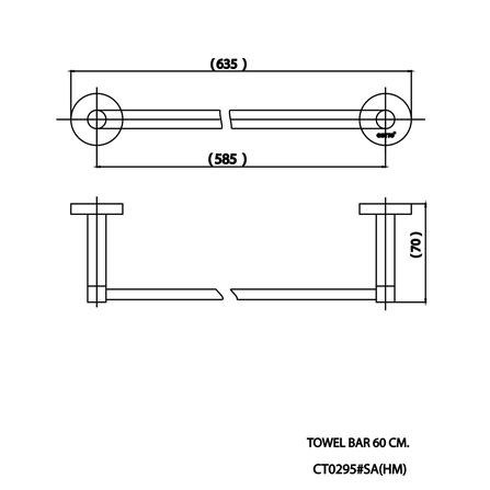 ราวแขวนผ้า COTTO CT0295SA(HM) 60 ซม. สเตนเลส_2