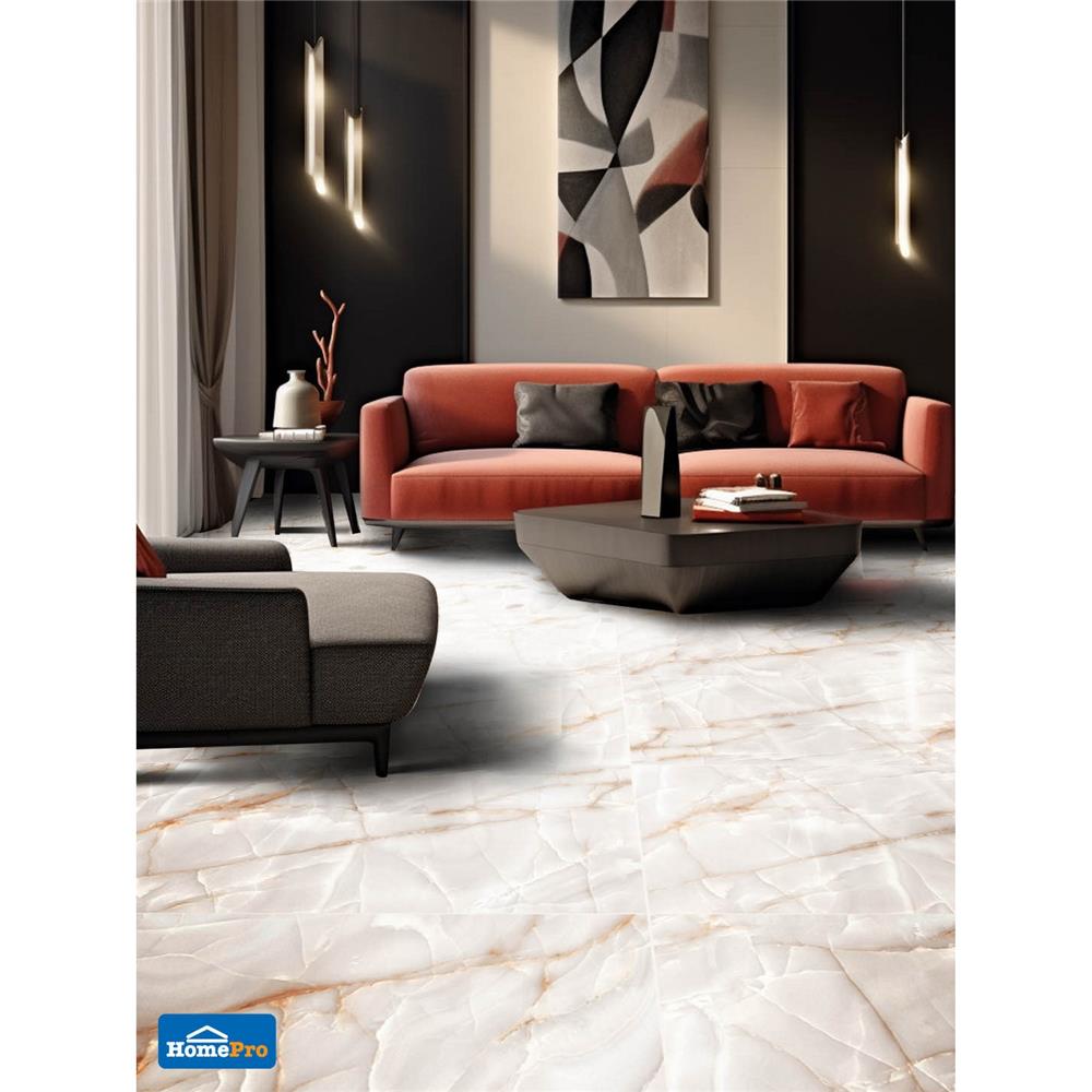 กระเบื้องพื้นพอร์ซเลน 80x160 ซม. TARA เนไฟรด์ เบจ 2.56 ตร.ม.