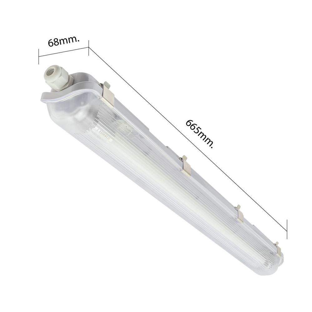 รางนีออนกันฝน LED LAMPTAN TRI-PROOF SET 1X10 วัตต์ DAYLIGHT