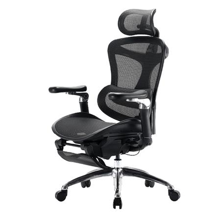 เก้าอี้สุขภาพมีที่พักขา WORK STATION MODEL-E F029 สีดำ_0