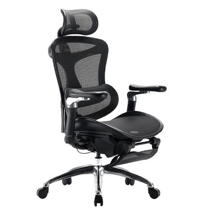 เก้าอี้สุขภาพมีที่พักขา WORK STATION MODEL-E F029 สีดำ_1