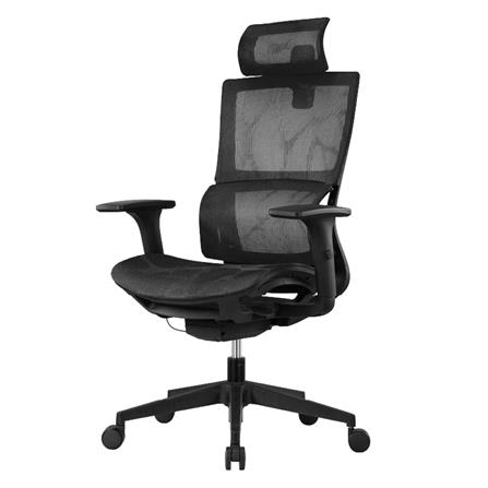 เก้าอี้สุขภาพ WORK STATION MODEL-T NYLON สีดำ_0