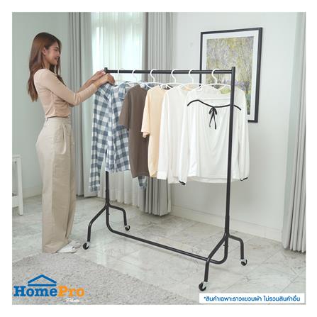 ราวแขวนผ้าราวเดี่ยว PLIM EVE 120.5 ซม. สีดำ_5