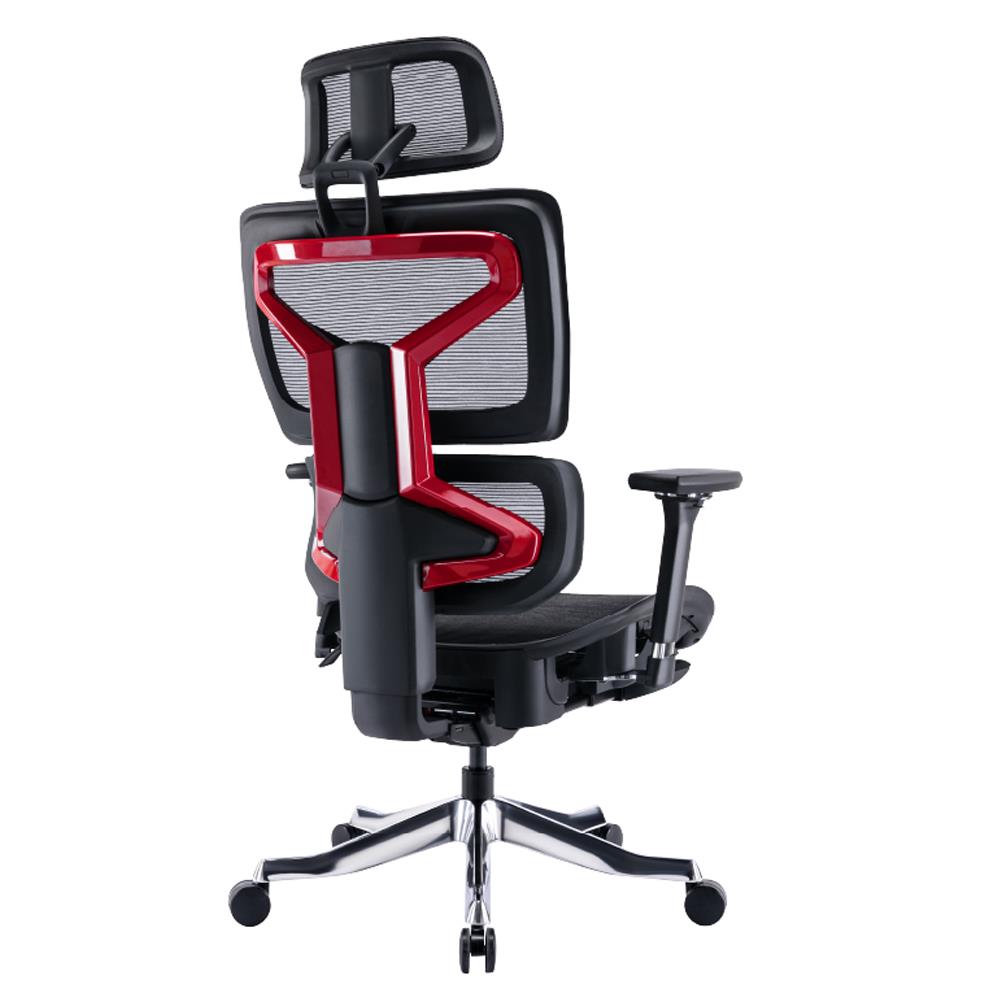 เก้าอี้สุขภาพ WORK STATION MODEL-S F018 สีดำ/แดง