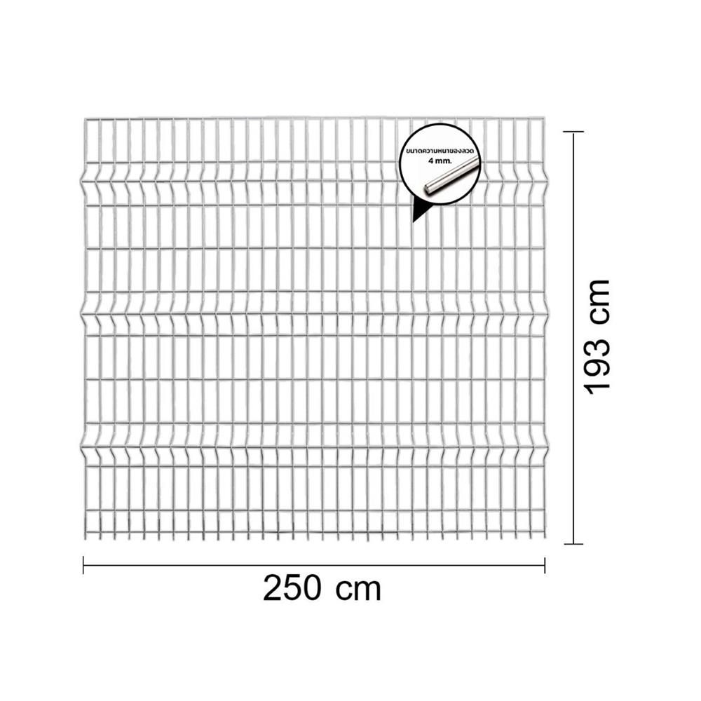 รั้วลวดเหล็กสำเร็จรูปชุบกัลวาไนซ์ EURO FENCE 4 มม. 1.93 x 2.5 ม.
