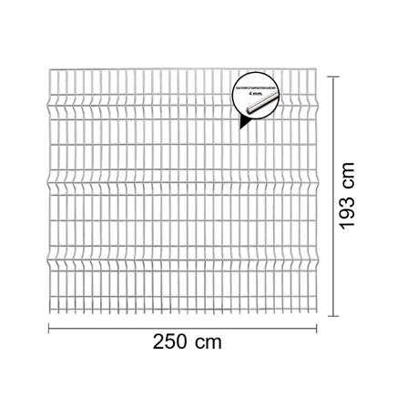 รั้วลวดเหล็กสำเร็จรูปชุบกัลวาไนซ์ EURO FENCE 4 มม. 1.93 x 2.5 ม._3
