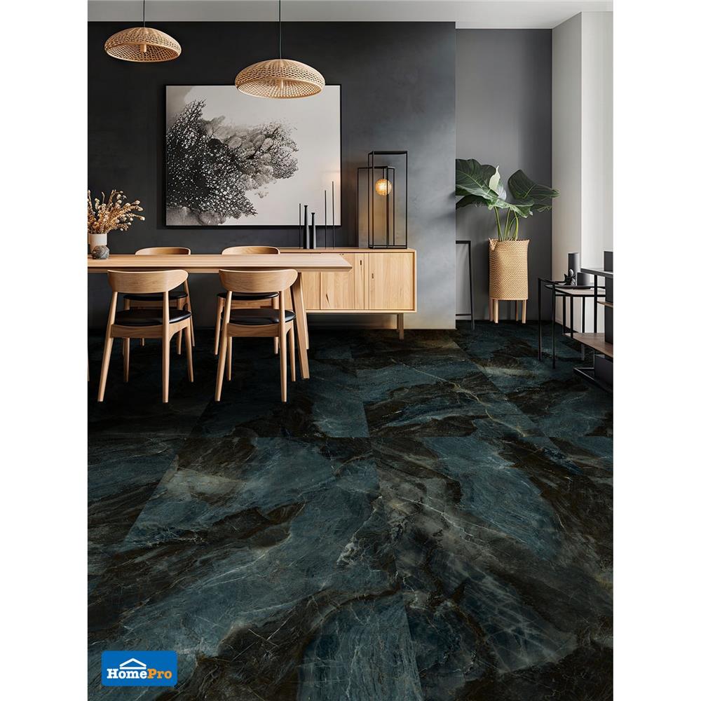 กระเบื้องพื้นพอร์ซเลน 80x160 ซม. TARA ลาริมาร์ น้ำเงิน 2.56 ตร.ม.