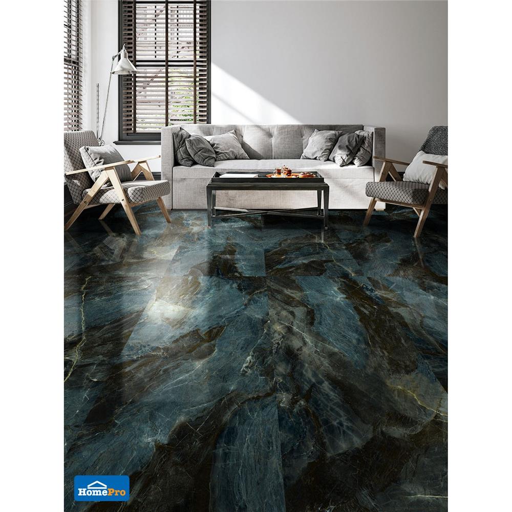 กระเบื้องพื้นพอร์ซเลน 80x160 ซม. TARA ลาริมาร์ น้ำเงิน 2.56 ตร.ม.