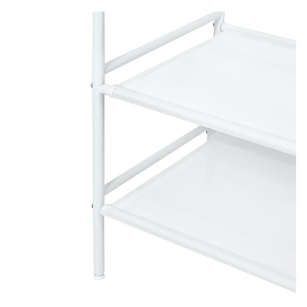 ราวแขวนผ้าพร้อมชั้นวางของ 2 ชั้น PLIM MIKA 79 ซม. สีขาว
