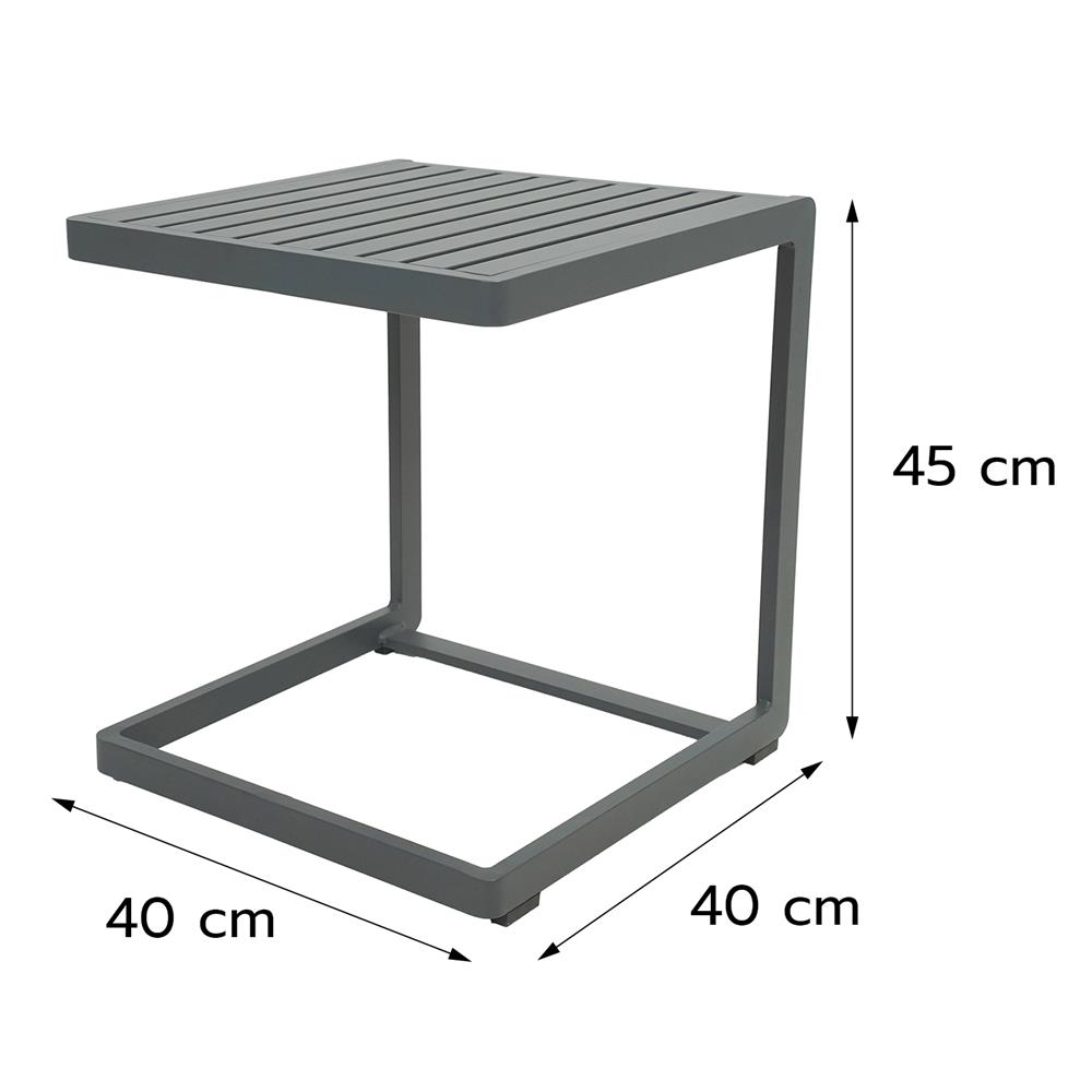 โต๊ะข้างอะลูมิเนียม SPRING SUNNY 40 ซม. สีเทา