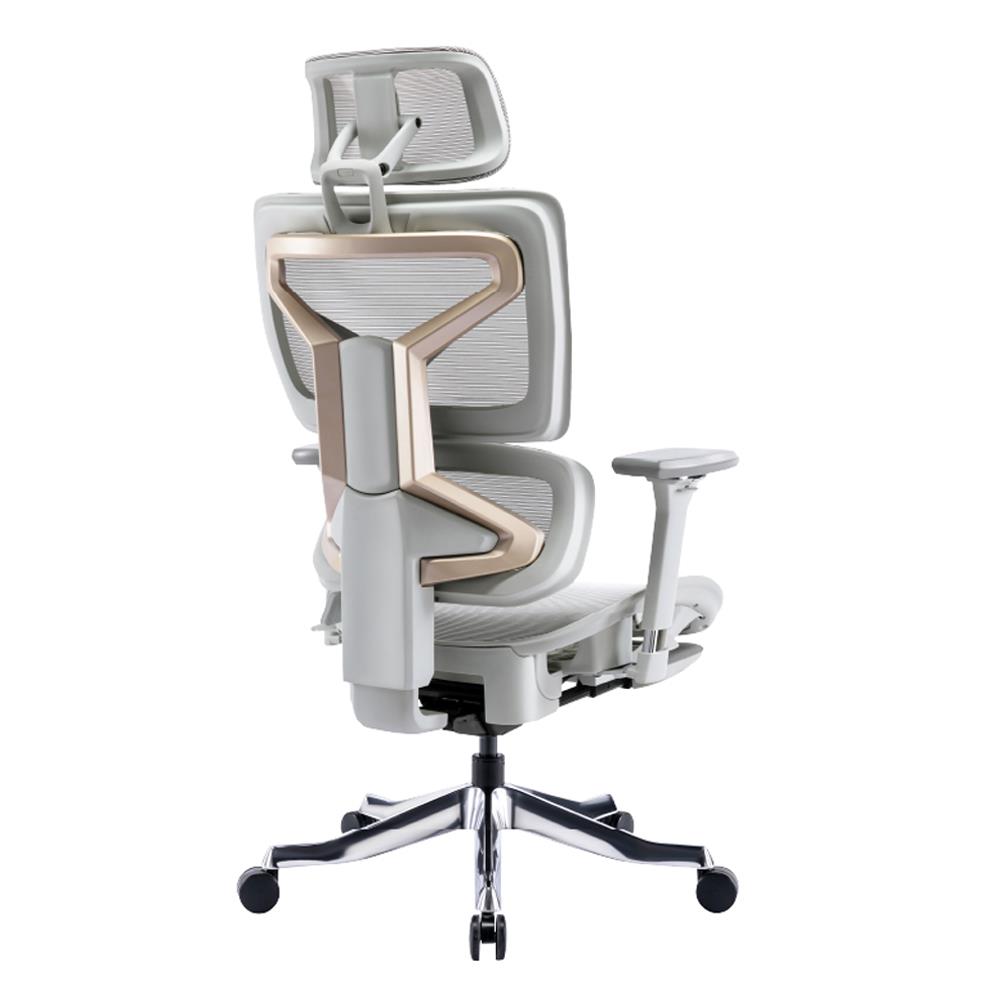 เก้าอี้สุขภาพ WORK STATION MODEL-S สีขาว/ทอง