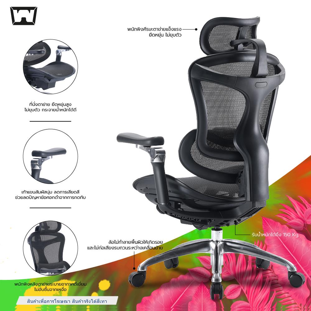 เก้าอี้สุขภาพ WORK STATION MODEL-E F029 สีเทา