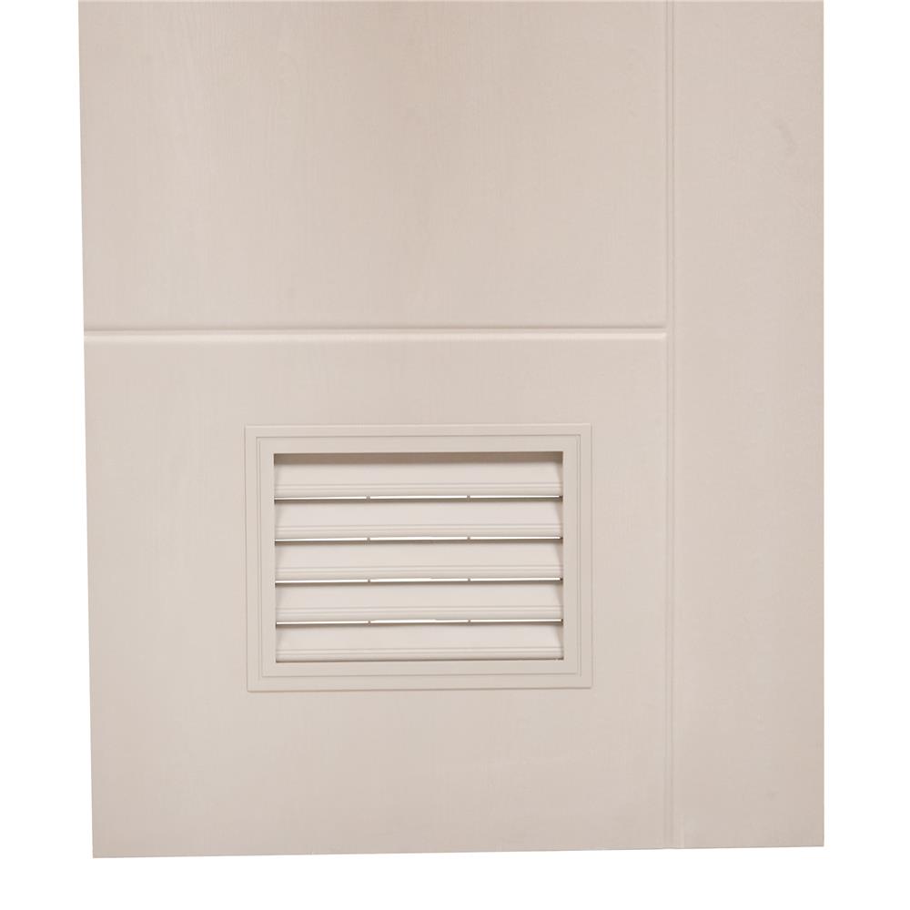 ประตูห้องน้ำ UPVC AZLE PSW24 เกล็ดล่าง 70X200 ซม. สีเบจ เจาะลูกบิด