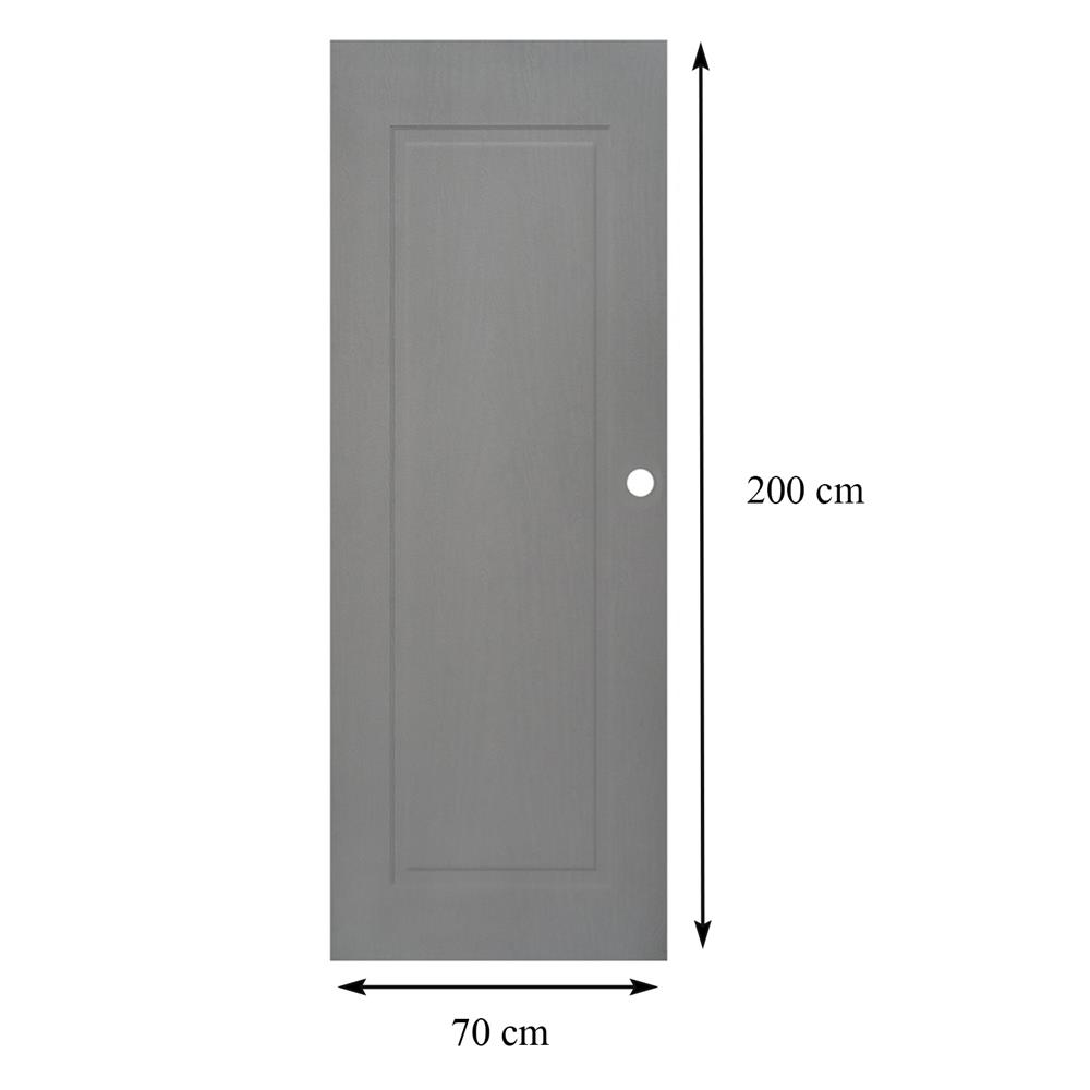 ประตูห้องน้ำ UPVC AZLE MDI-7 1 ฟัก 70X200 ซม. สีเทา เจาะลูกบิด