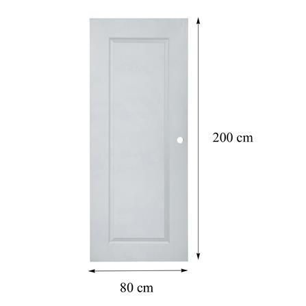 ประตูภายนอก UPVC AZLE MD-7 1 ฟัก 80X200 ซม. สีเทา เจาะลูกบิด_6