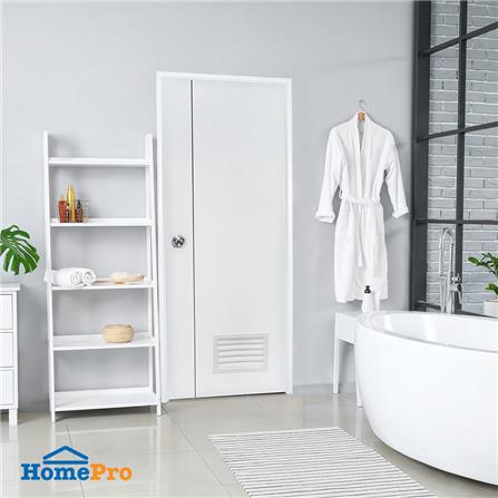 ประตูห้องน้ำ UPVC AZLE GROOVE P2 เกล็ดล่าง 70X200 ซม. สีขาว เจาะลูกบิด_4