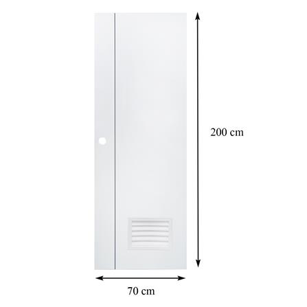 ประตูห้องน้ำ UPVC AZLE GROOVE P2 เกล็ดล่าง 70X200 ซม. สีขาว เจาะลูกบิด_6