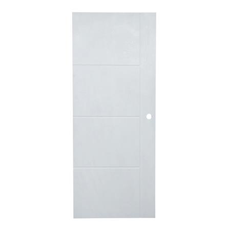 ประตูภายนอก UPVC AZLE MD-8 80X200 ซม. สีเทา เจาะลูกบิด