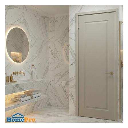 ประตูห้องน้ำ UPVC เจาะลูกบิด AZLE MDI-7 1 ฟัก 70x200 ซม. สีเบจ_3