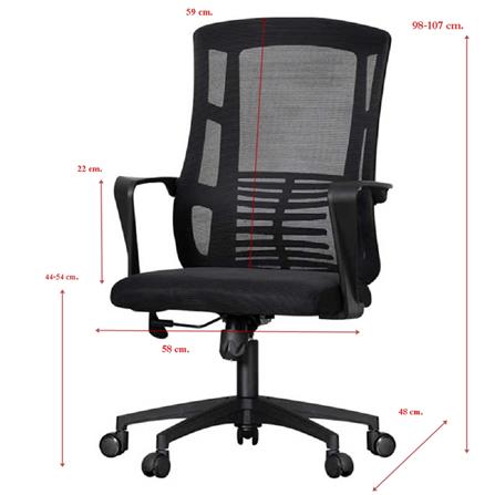 เก้าอี้สำนักงาน AS FURNITURE BOGOTA สีดำ_10