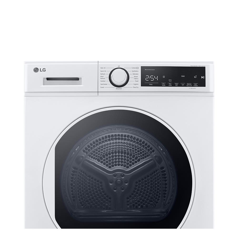 เครื่องอบผ้าฝาหน้า LG RD08NHP5W 8 กก. HEAT PUMP สีขาว