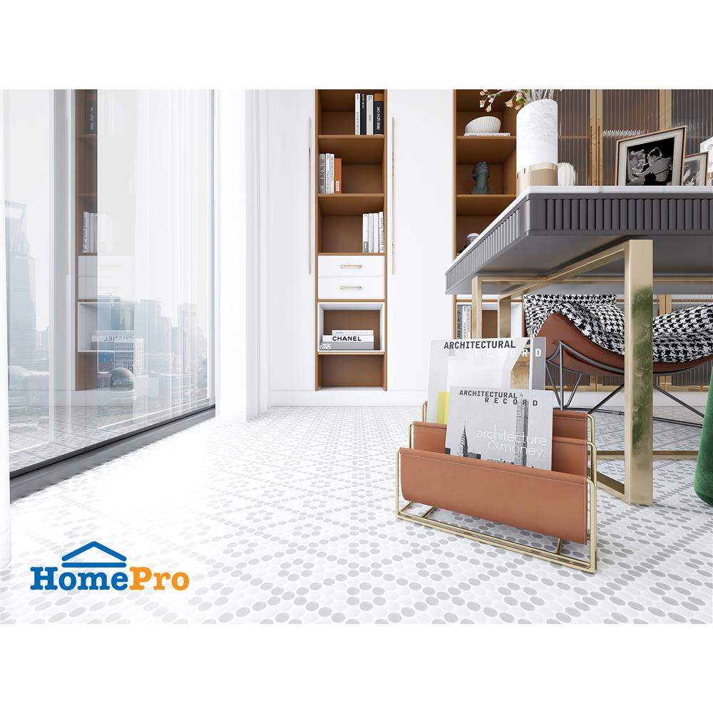 โมเสคพอร์ซเลน 22x24 ซม. GLASCERA ราวนด์ แพทเทิร์น 5 ทูโทน