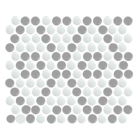 โมเสคพอร์ซเลน 22x24 ซม. GLASCERA ราวนด์ แพทเทิร์น 5 ทูโทน_0