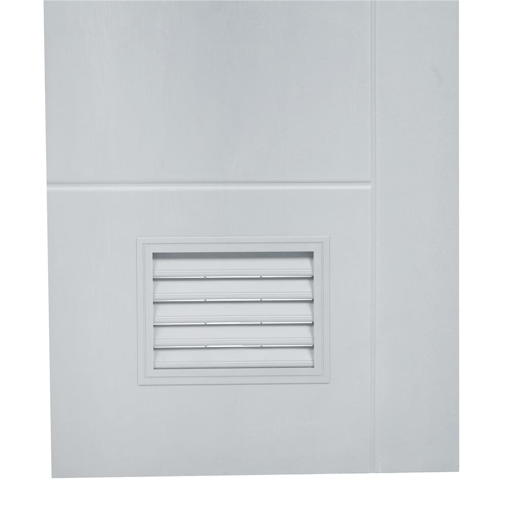 ประตูห้องน้ำ UPVC AZLE PSW24 เกล็ดล่าง 70X200 ซม. สีเทา เจาะลูกบิด