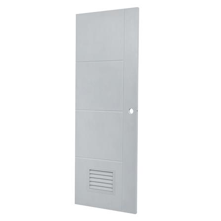 ประตูห้องน้ำ UPVC AZLE PSW24 เกล็ดล่าง 70X200 ซม. สีเทา เจาะลูกบิด_1