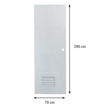 ประตูห้องน้ำ UPVC AZLE PSW24 เกล็ดล่าง 70X200 ซม. สีเทา เจาะลูกบิด_7