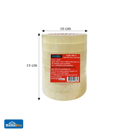 เทปใส PACK IN 18 มม.X72 หลา แพ็ก 8 ชิ้น_5