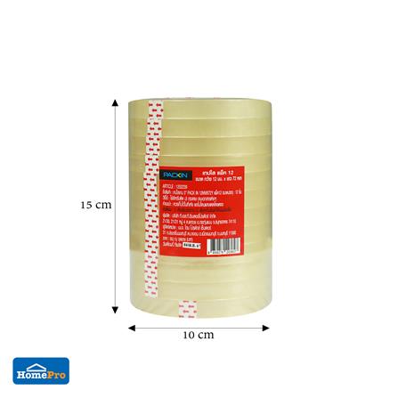 เทปใส PACK IN 12 มม.X72 หลา แพ็ก 12 ชิ้น_5