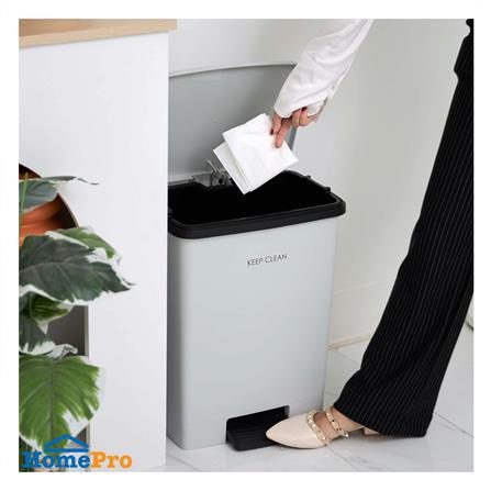 ถังขยะเหยียบเหลี่ยม ACCO SOFT CLOSE 20 ลิตร สีเทา_6