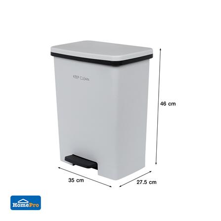 ถังขยะเหยียบเหลี่ยม ACCO SOFT CLOSE 20 ลิตร สีเทา_8