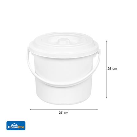 ถังน้ำกลมมีฝา PLIM 11 ลิตร สีขาว_5