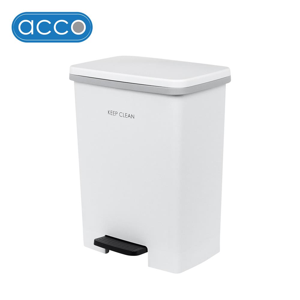 ถังขยะเหยียบเหลี่ยม ACCO SOFT CLOSE 20 ลิตร สีขาว_0