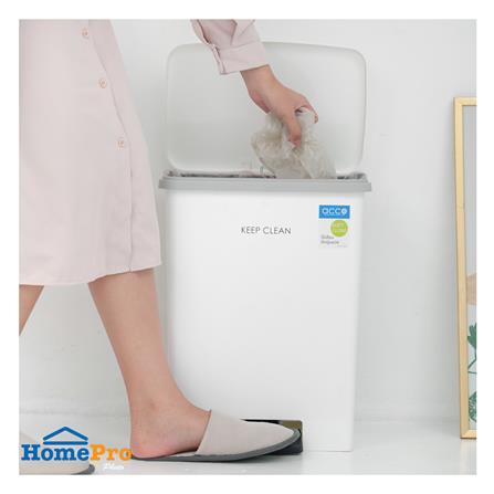 ถังขยะเหยียบเหลี่ยม ACCO SOFT CLOSE 20 ลิตร สีขาว_6