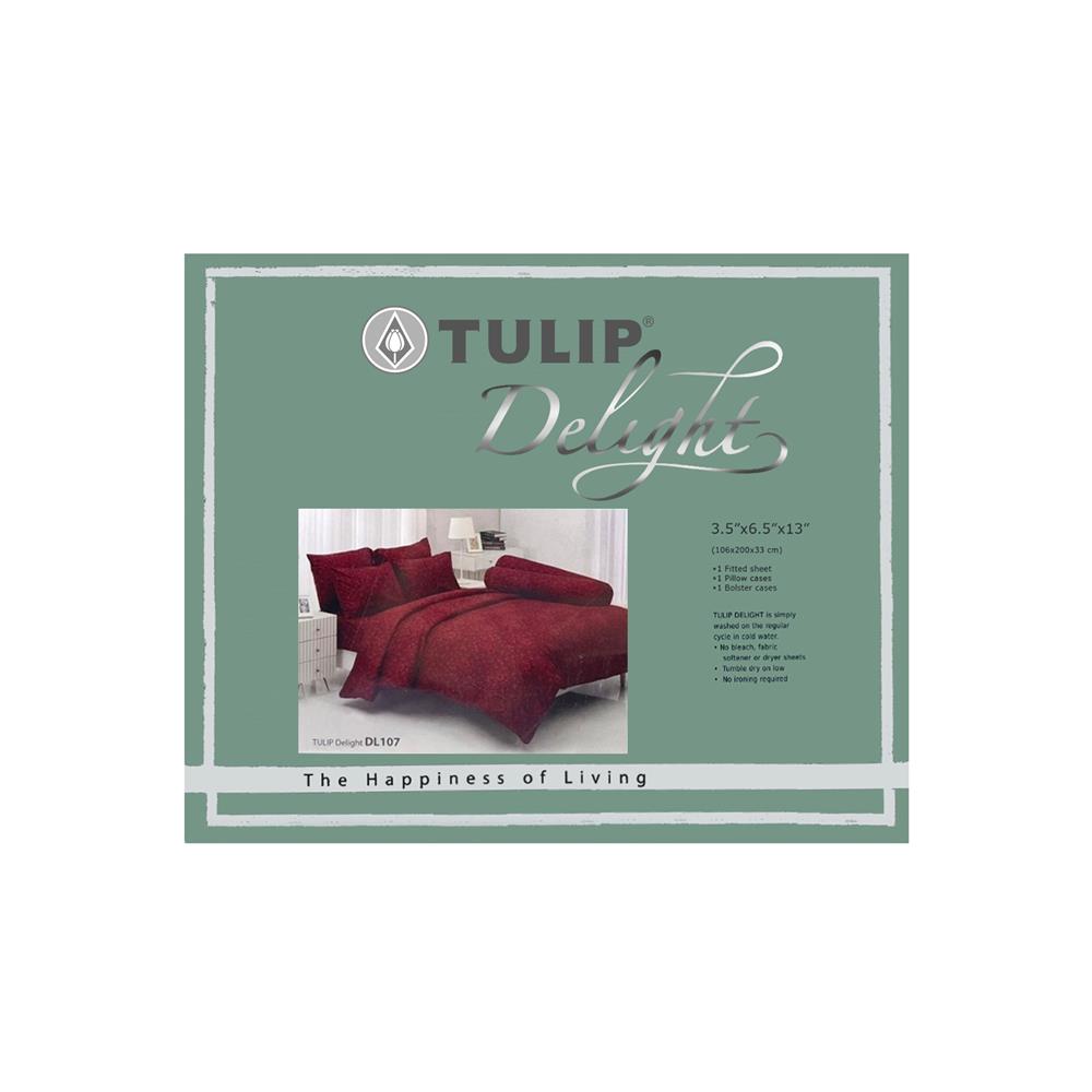 ชุดผ้าปูที่นอน 3.5 ฟุต 3 ชิ้น TULIP DELIGHT 60014-DL107